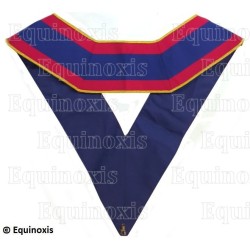 Sautoir maçonnique moiré – La Marque – Officier Provincial actif – Cocarde tricolore