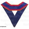 Sautoir maçonnique moiré – La Marque – Officier Provincial actif – Cocarde tricolore