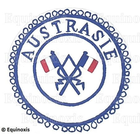 Badge / Macaron GLNF – Petite tenue provinciale – Passé Grand Porte-Etendard – Austrasie – Brodé main