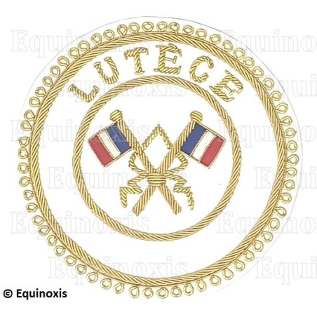 Badge / Macaron GLNF – Grande tenue provinciale – Passé Grand Porte-Etendard – Lutèce – Brodé main