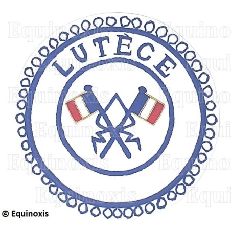 Badge / Macaron GLNF – Petite tenue provinciale – Passé Grand Porte-Etendard – Lutèce – Brodé main