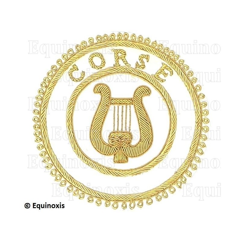 Badge / Macaron GLNF – Grande tenue provinciale – Grand Organiste – Corse – Brodé main