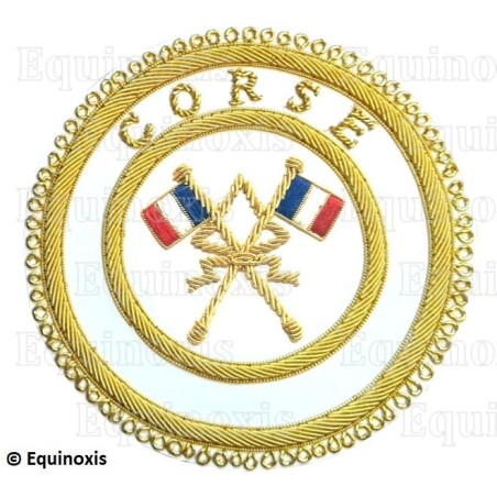 Badge / Macaron GLNF – Grande tenue provinciale – Passé Grand Porte-Etendard – Corse – Brodé main