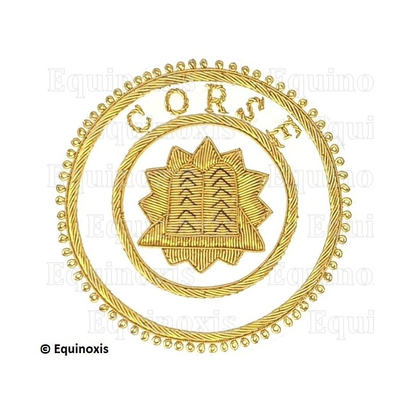 Badge / Macaron GLNF – Grande tenue provinciale – Grand Hospitalier – Corse – Brodé main