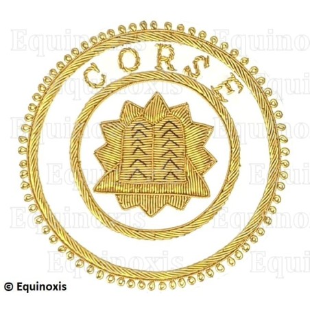 Badge / Macaron GLNF – Grande tenue provinciale – Grand Hospitalier – Corse – Brodé main