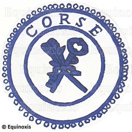 Badge / Macaron GLNF – Petite tenue provinciale – Grand Archiviste – Corse – Brodé main