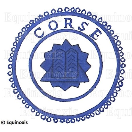 Badge / Macaron GLNF – Petite tenue provinciale – Grand Hospitalier – Corse – Brodé main