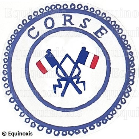Badge / Macaron GLNF – Petite tenue provinciale – Passé Grand Porte-Etendard – Corse – Brodé main
