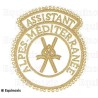 Badge / Macaron GLNF – Grande tenue provinciale – Assistant Grand Directeur des Cérémonies – Alpes-Méditerranée – Brodé machine