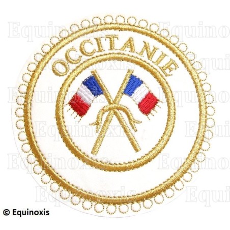 Badge / Macaron GLNF – Grande tenue provinciale – Passé Grand Porte-Etendard – Occitanie – Brodé machine