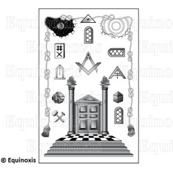 Tapis de Loge maçonnique – REAA – Apprenti – GODF