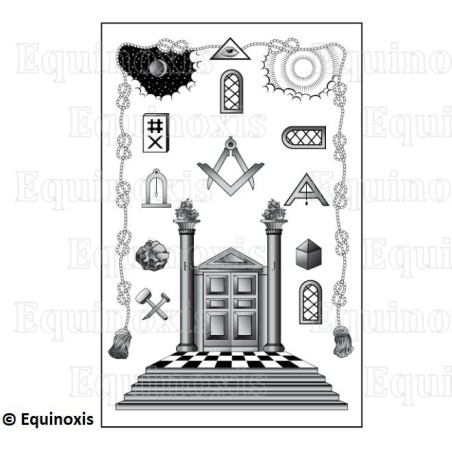 Tapis de Loge maçonnique – REAA – Apprenti – GODF
