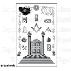 Tapis de Loge maçonnique – REAA – Compagnon – GODF