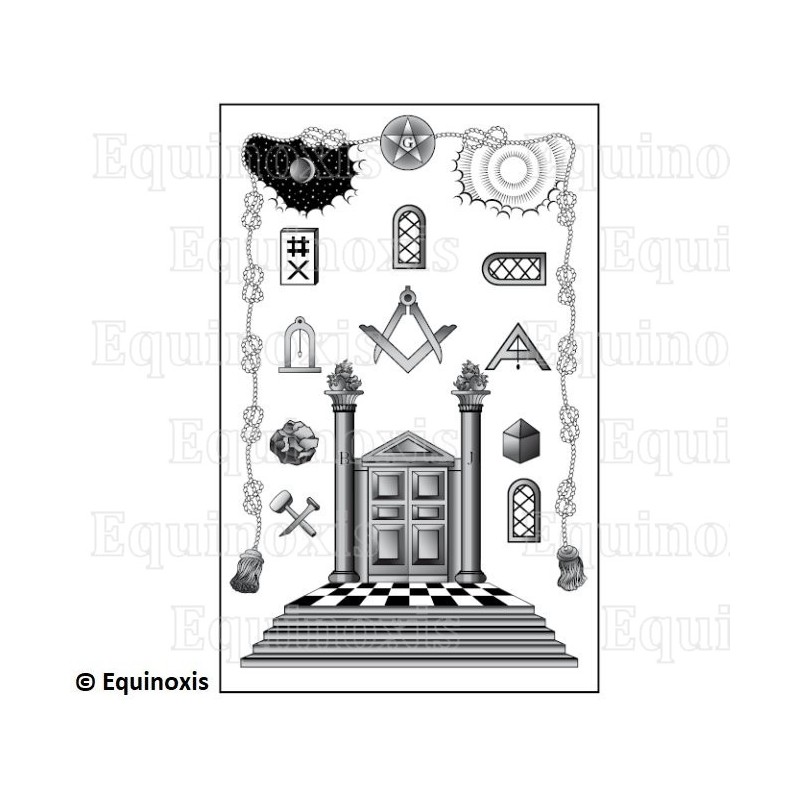 Tapis de Loge maçonnique – REAA – Compagnon – GODF
