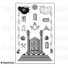Tapis de Loge maçonnique – REAA – Compagnon – GODF