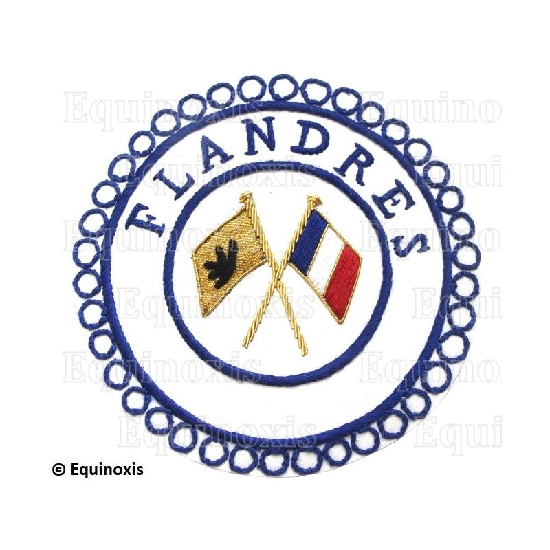 Badge / Macaron GLNF – Petite tenue provinciale – Passé Grand Porte-Etendard – Flandres – Brodé main