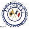 Badge / Macaron GLNF – Petite tenue provinciale – Passé Grand Porte-Etendard – Flandres – Brodé main