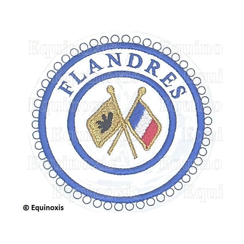Badge / Macaron GLNF – Petite tenue provinciale – Passé Grand Porte-Etendard – Flandres – Brodé machine