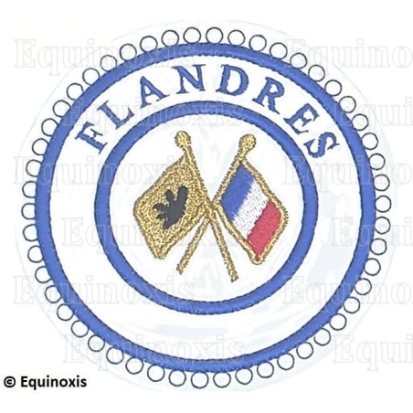 Badge / Macaron GLNF – Petite tenue provinciale – Passé Grand Porte-Etendard – Flandres – Brodé machine
