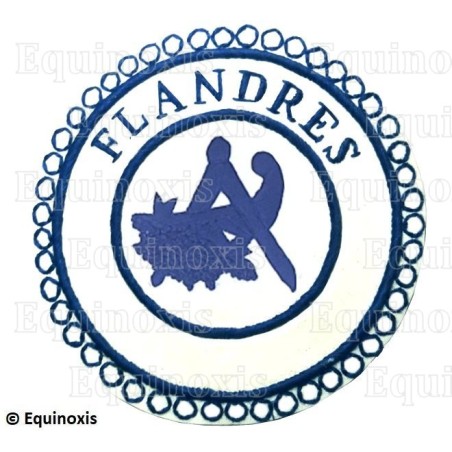 Badge / Macaron GLNF – Petite tenue provinciale – Grand Intendant – Flandres – Brodé main