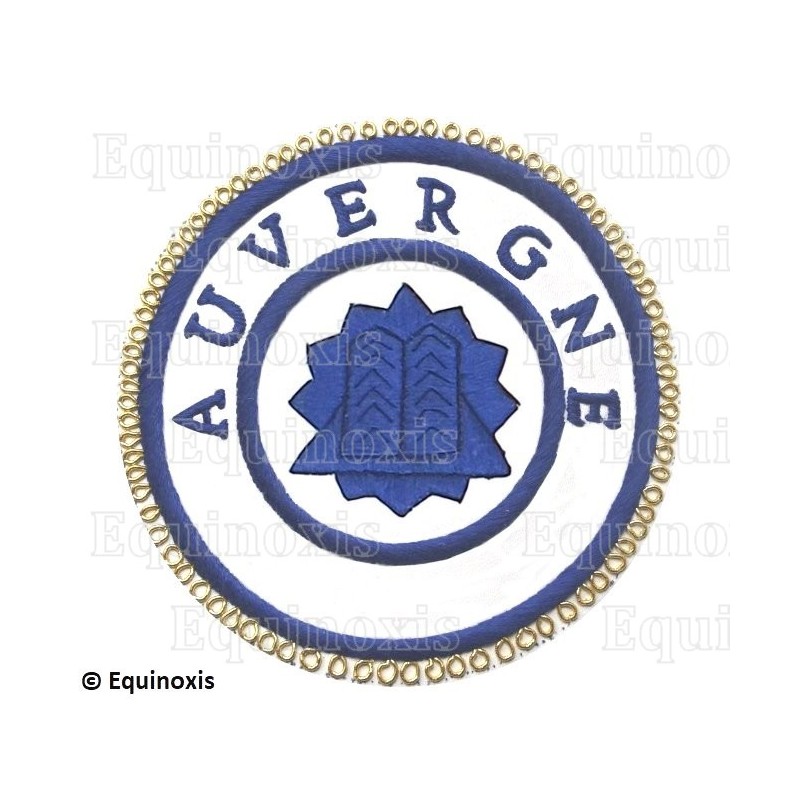 Badge / Macaron GLNF – Petite tenue provinciale – Grand Hospitalier – Auvergne – Brodé main