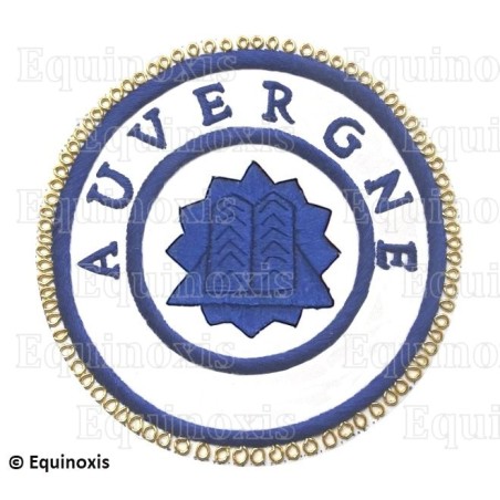 Badge / Macaron GLNF – Petite tenue provinciale – Grand Hospitalier – Auvergne – Brodé main