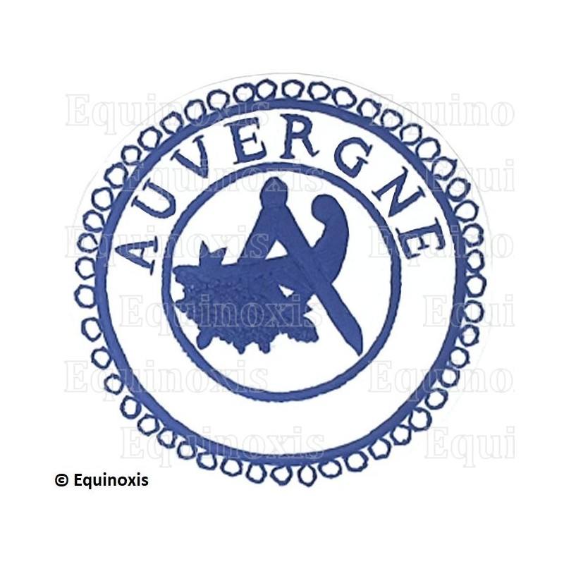 Badge / Macaron GLNF – Petite tenue provinciale – Grand Intendant – Auvergne – Brodé main