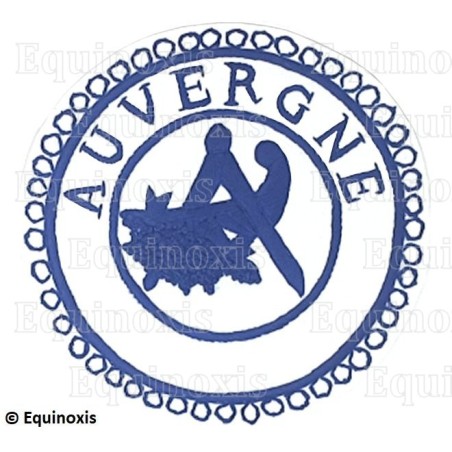 Badge / Macaron GLNF – Petite tenue provinciale – Grand Intendant – Auvergne – Brodé main