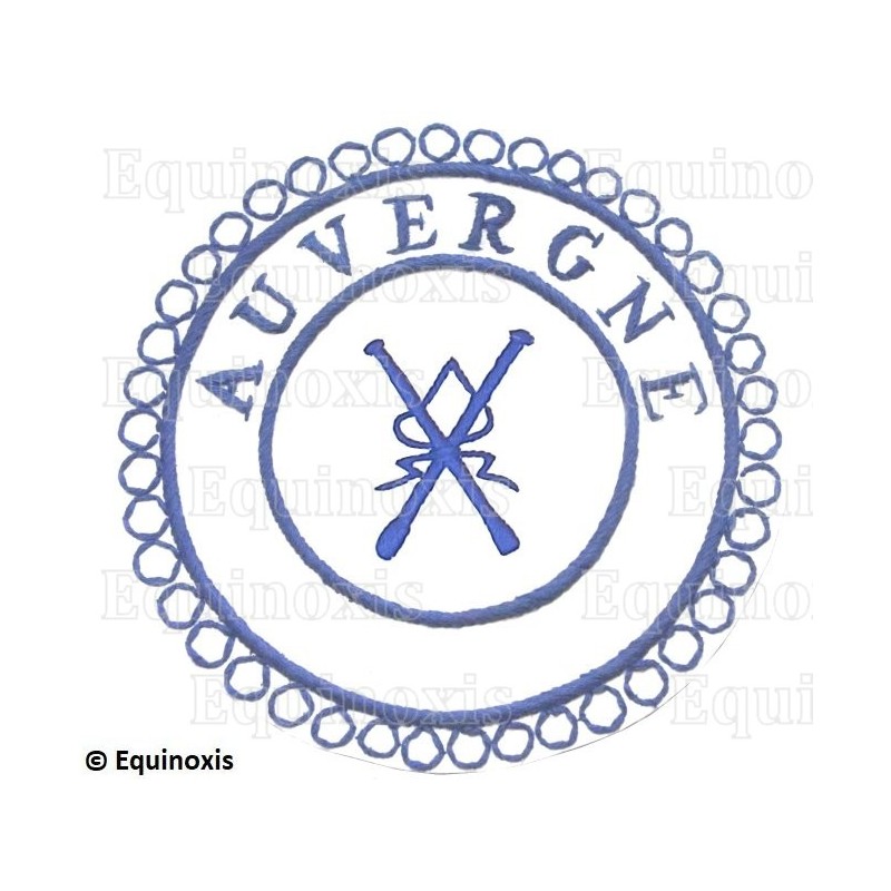 Badge / Macaron GLNF – Petite tenue provinciale – Grand Directeur des Cérémonies – Auvergne – Brodé main