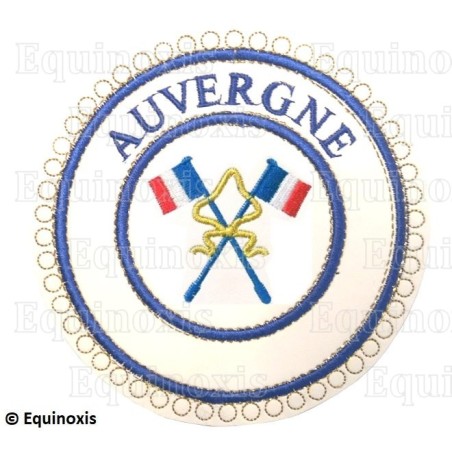 Badge / Macaron GLNF – Petite tenue provinciale – Passé Grand Porte-Etendard – Auvergne – Brodé machine