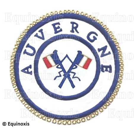 Badge / Macaron GLNF – Petite tenue provinciale – Passé Grand Porte-Etendard – Auvergne – Brodé main