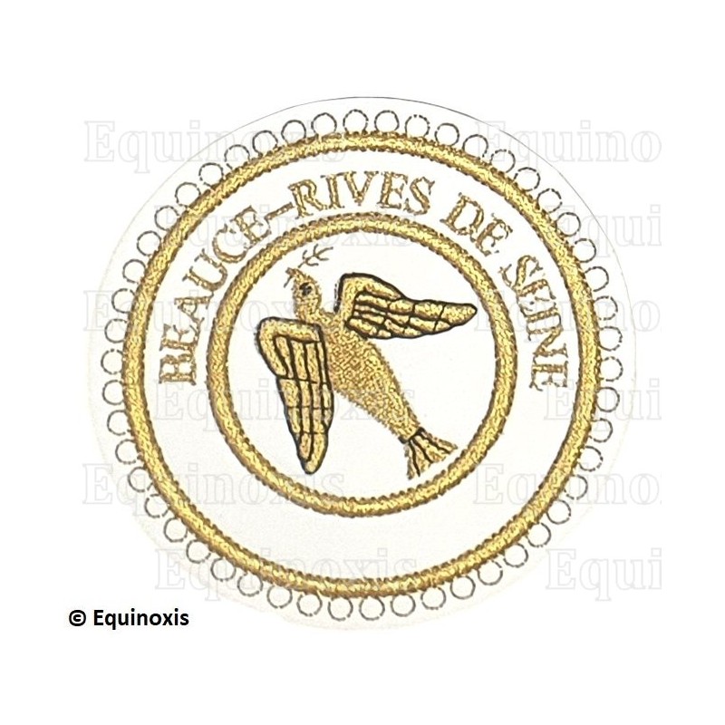 Badge / Macaron GLNF – Grande tenue provinciale – Passé Grand Expert – Beauce - Rives de Seine – Brodé machine