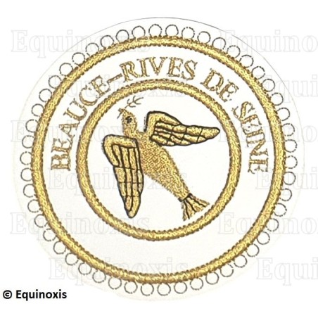Badge / Macaron GLNF – Grande tenue provinciale – Passé Grand Expert – Beauce - Rives de Seine – Brodé machine