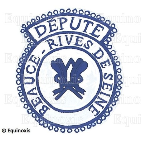 Badge / Macaron GLNF – Petite tenue provinciale – Député Grand Secrétaire – Beauce - Rives de Seine – Brodé main