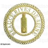 Badge / Macaron GLNF – Grande tenue provinciale – Deuxième Grand Surveillant – Beauce - Rives de Seine – Brodé main