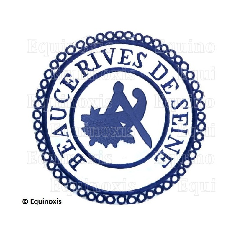 Badge / Macaron GLNF – Petite tenue provinciale – Grand Intendant – Beauce - Rives de Seine – Brodé main