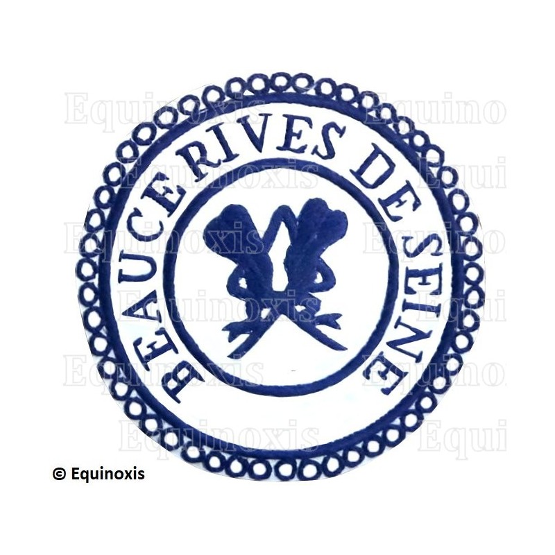 Badge / Macaron GLNF – Petite tenue provinciale – Grand Secrétaire – Beauce - Rives de Seine – Brodé main