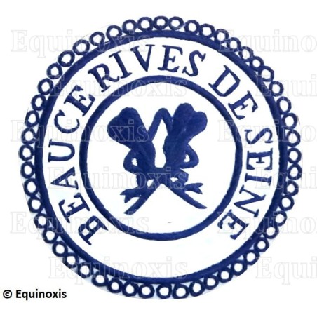 Badge / Macaron GLNF – Petite tenue provinciale – Grand Secrétaire – Beauce - Rives de Seine – Brodé main