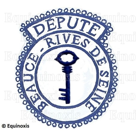 Badge / Macaron GLNF – Petite tenue provinciale – Député Grand Trésorier – Beauce - Rives de Seine – Brodé main
