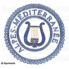 Badge / Macaron GLNF – Petite tenue provinciale – Grand Organiste – Alpes-Méditerranée – Brodé main