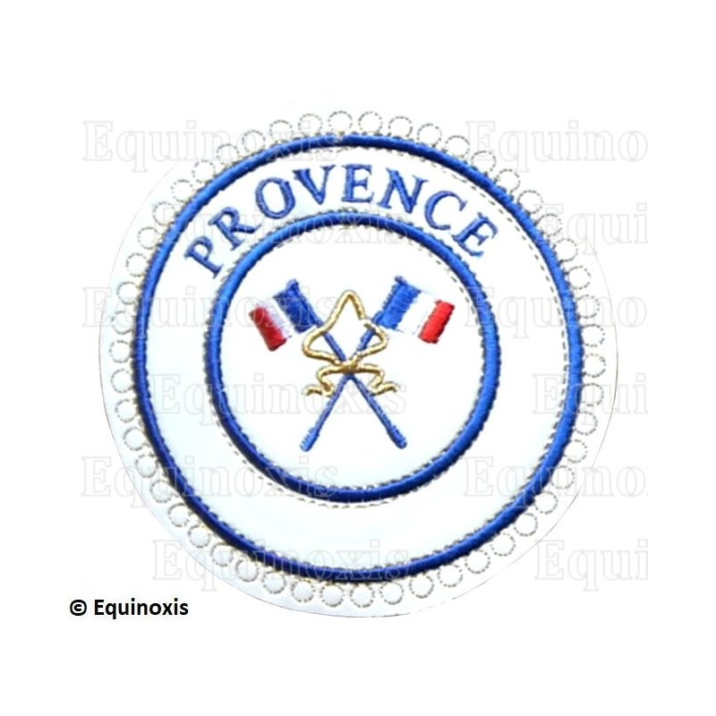 Badge / Macaron GLNF – Petite tenue provinciale – Passé Grand Porte-Etendard – Provence – Brodé machine