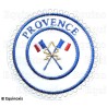 Badge / Macaron GLNF – Petite tenue provinciale – Passé Grand Porte-Etendard – Provence – Brodé machine