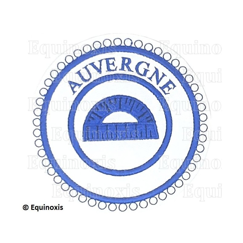 Badge / Macaron GLNF – Petite tenue provinciale – Grand Surintendant – Auvergne – Brodé machine