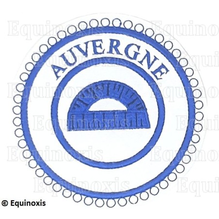 Badge / Macaron GLNF – Petite tenue provinciale – Grand Surintendant – Auvergne – Brodé machine