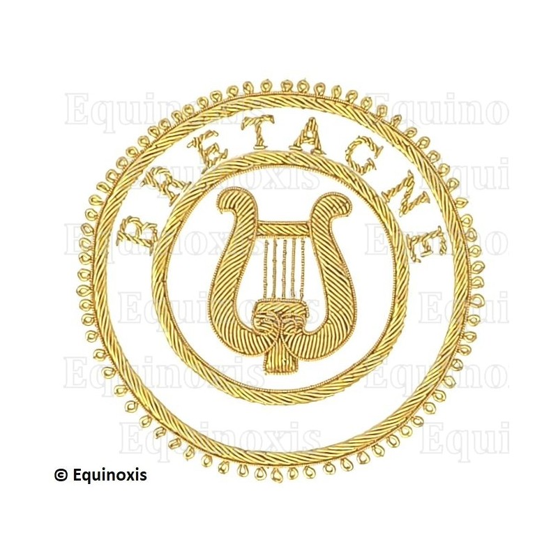 Badge / Macaron GLNF – Grande tenue provinciale – Grand Organiste – Bretagne – Brodé main