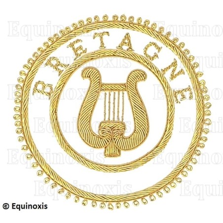 Badge / Macaron GLNF – Grande tenue provinciale – Grand Organiste – Bretagne – Brodé main