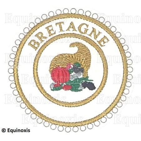 Badge / Macaron GLNF – Grande tenue provinciale – Grand Intendant – Bretagne – Brodé machine