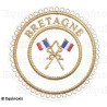 Badge / Macaron GLNF – Grande tenue provinciale – Passé Grand Porte-Etendard – Bretagne – Brodé machine