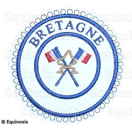 Badge / Macaron GLNF – Petite tenue provinciale – Passé Grand Porte-Etendard – Bretagne – Brodé machine