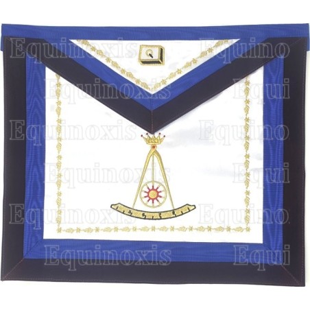 Tablier maçonnique en satin – REAA – 14ème degré – DH – Brodé machine